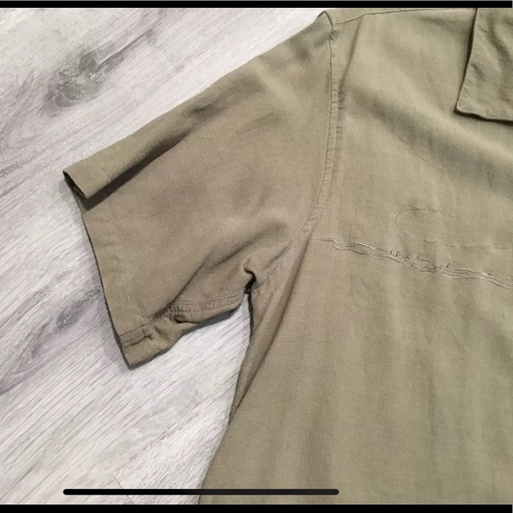 Columbia 100% Silk Embroidered Fisherman Fly Fish - Picture 4 of 8